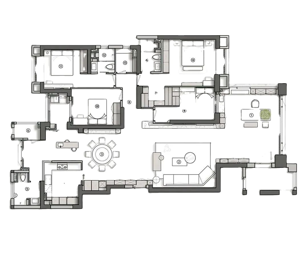 Interior Design Drawing - Sanhai House Plans Interior Design Services