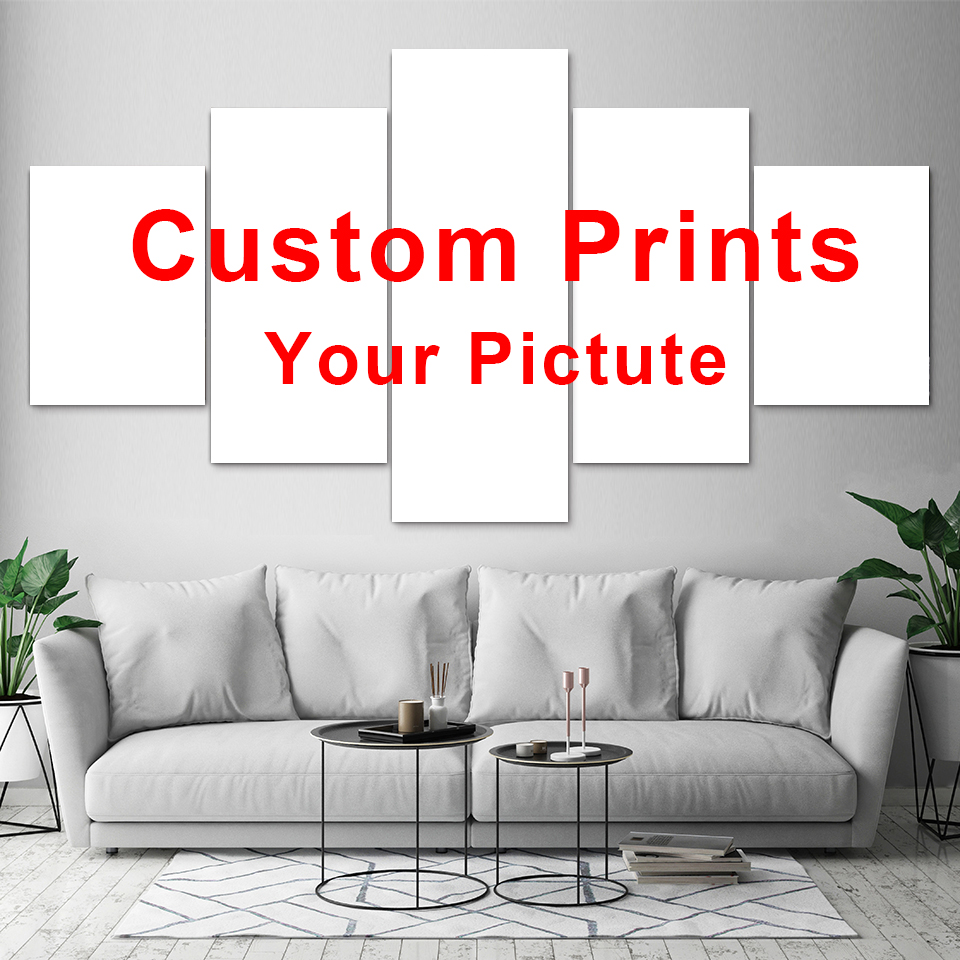 Interior Design Drawing - 5 Piece Canvas Wall Art Custom