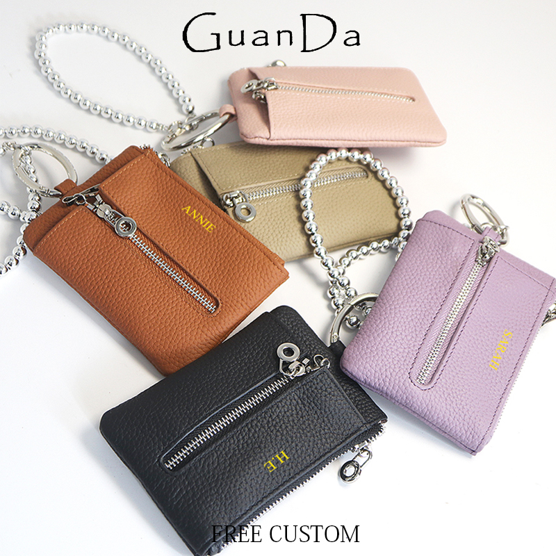 Interior Design Name Card - Luxury Design Woman Key Wallet Zipper