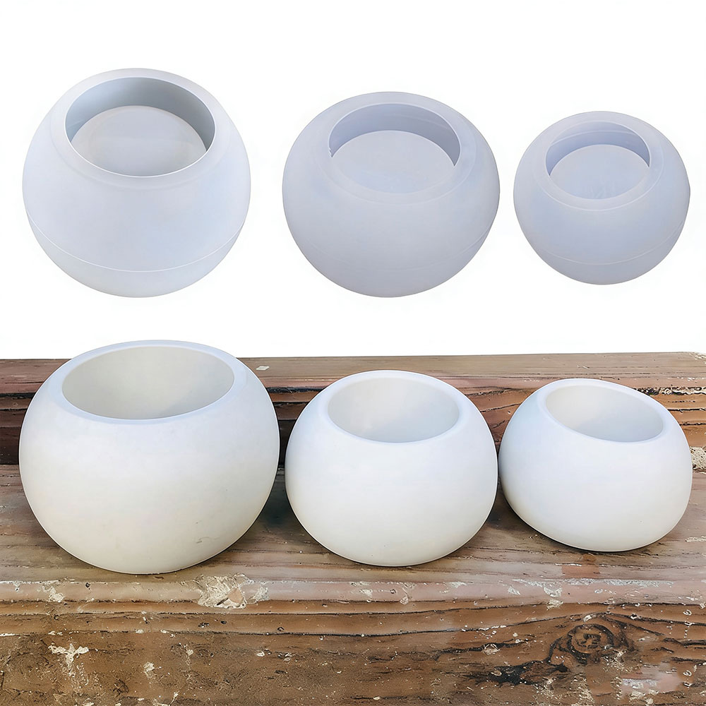 3pcs Round Flower Pot Silicone – обзор и цена Terrazzo Pot Cement