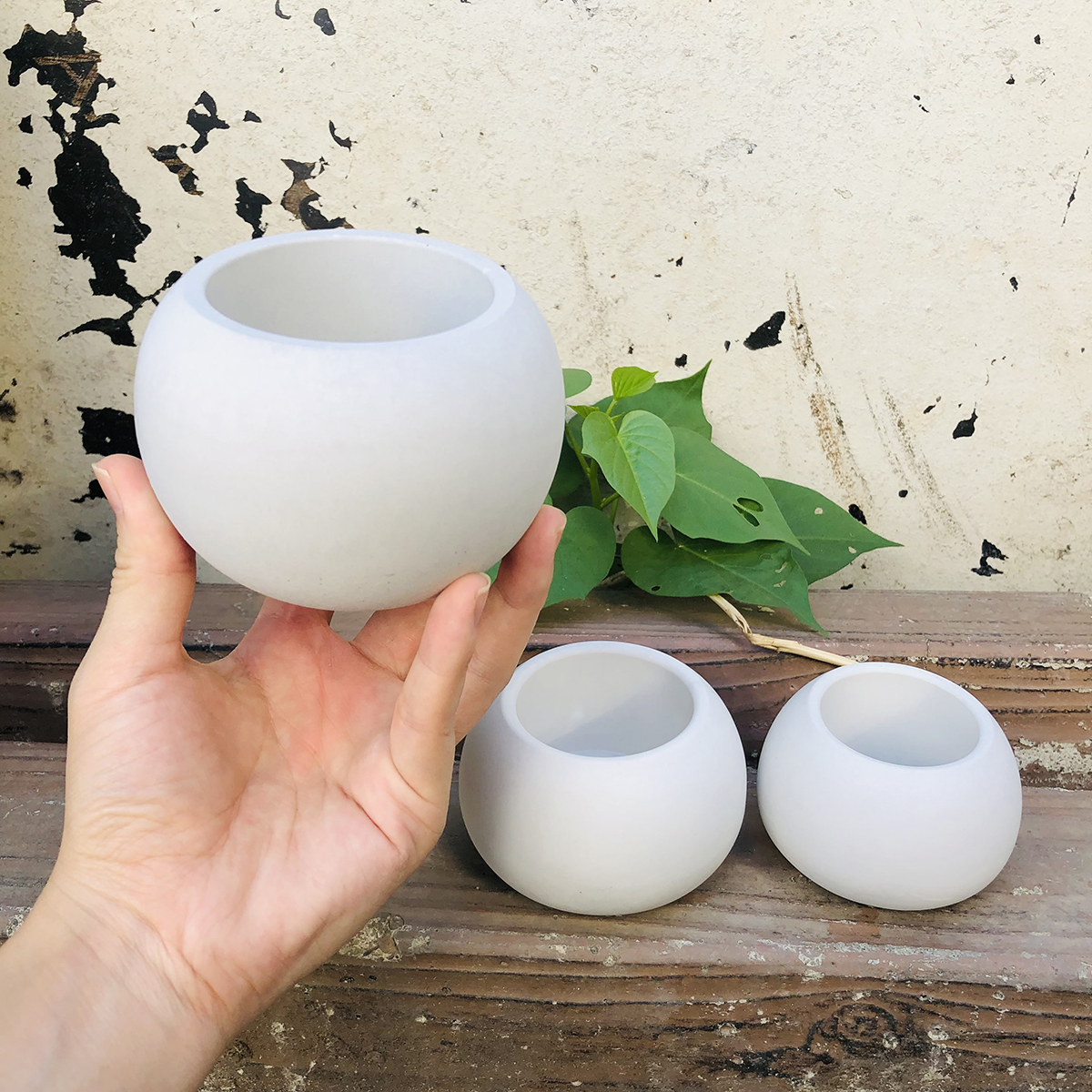 3pcs Round Flower Pot Silicone – обзор и цена Terrazzo Pot Cement