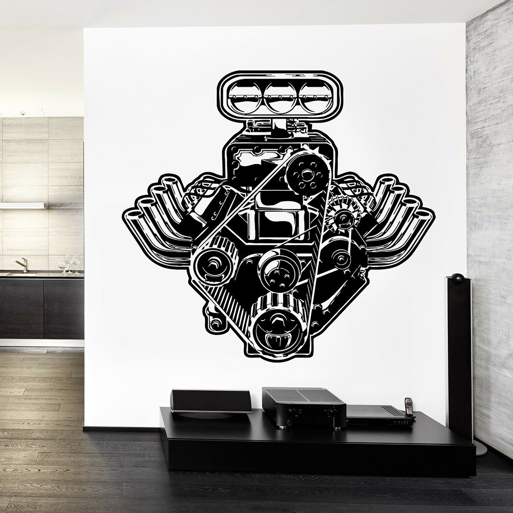 Car Motor Engine Wall Sticker  – обзор и цена Interior Design Magazine