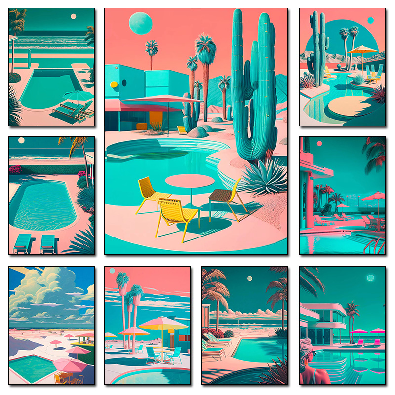Retro Futuristic Beachside Pal – обзор и цена Interior Design Drawing