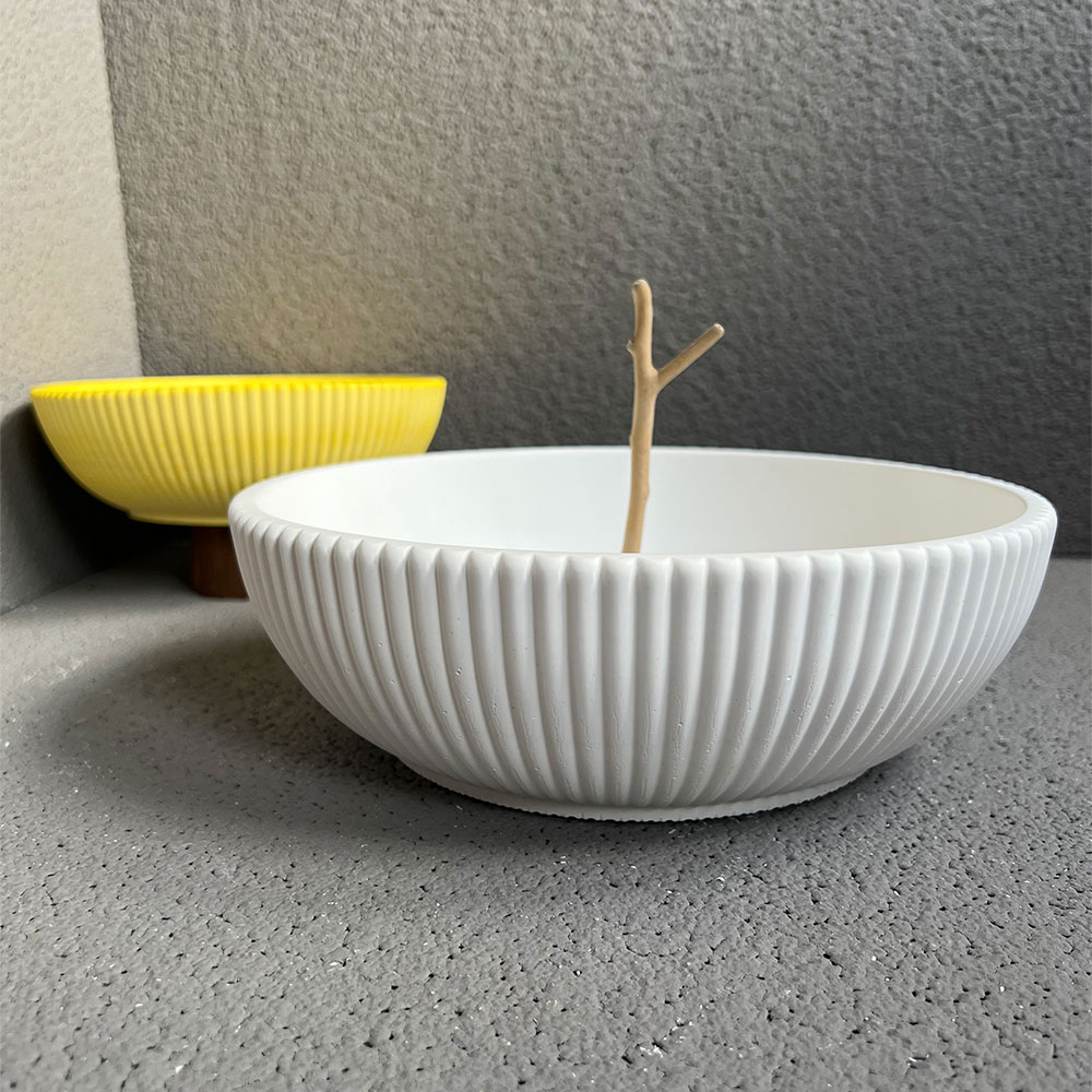 Large Striped Bowl Vessel Conc – обзор и цена Terrazzo Pot Cement