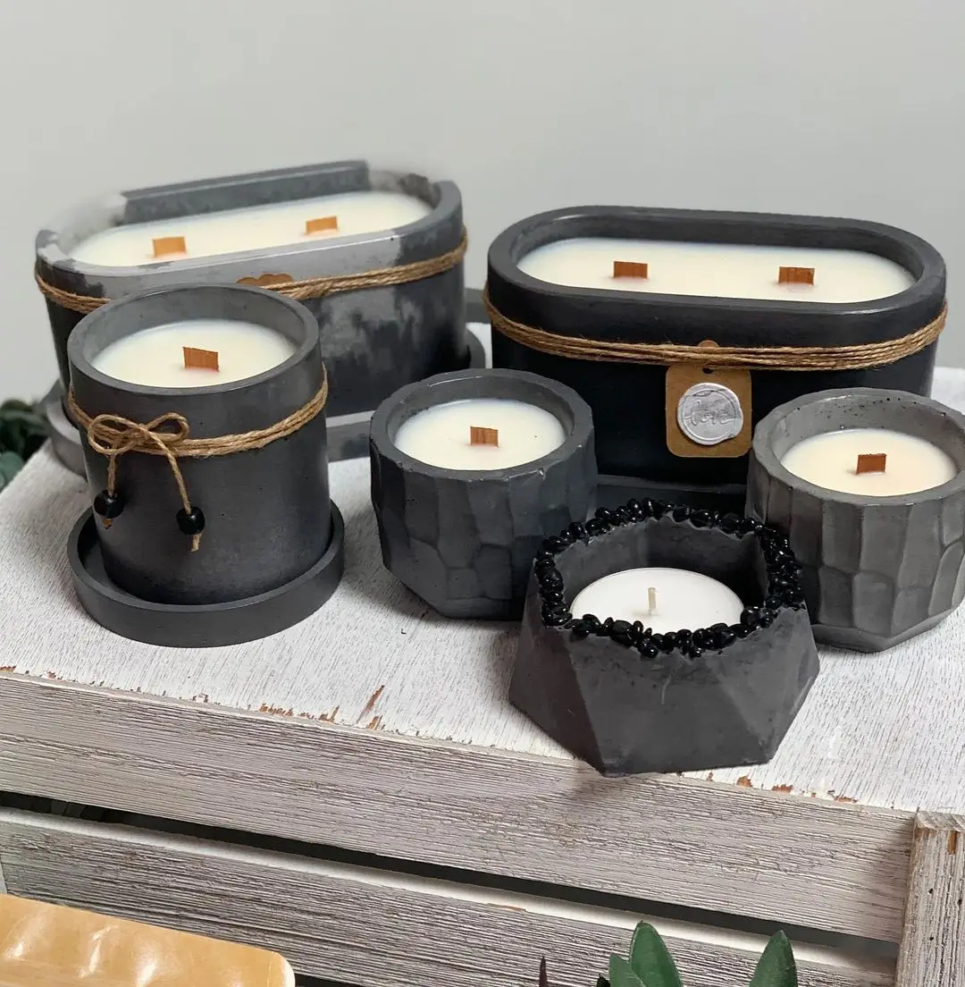 Concrete Candle Cup Vessel Sil – обзор и цена Terrazzo Pot Cement