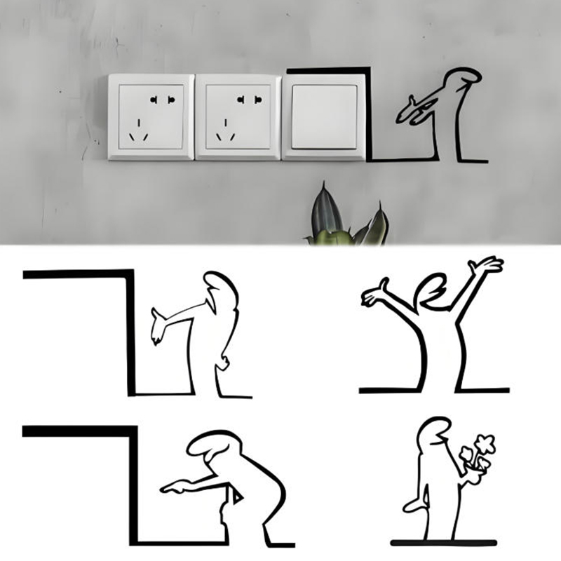 New！Minimalist Switch Sticker  – обзор и цена Interior Design Drawing